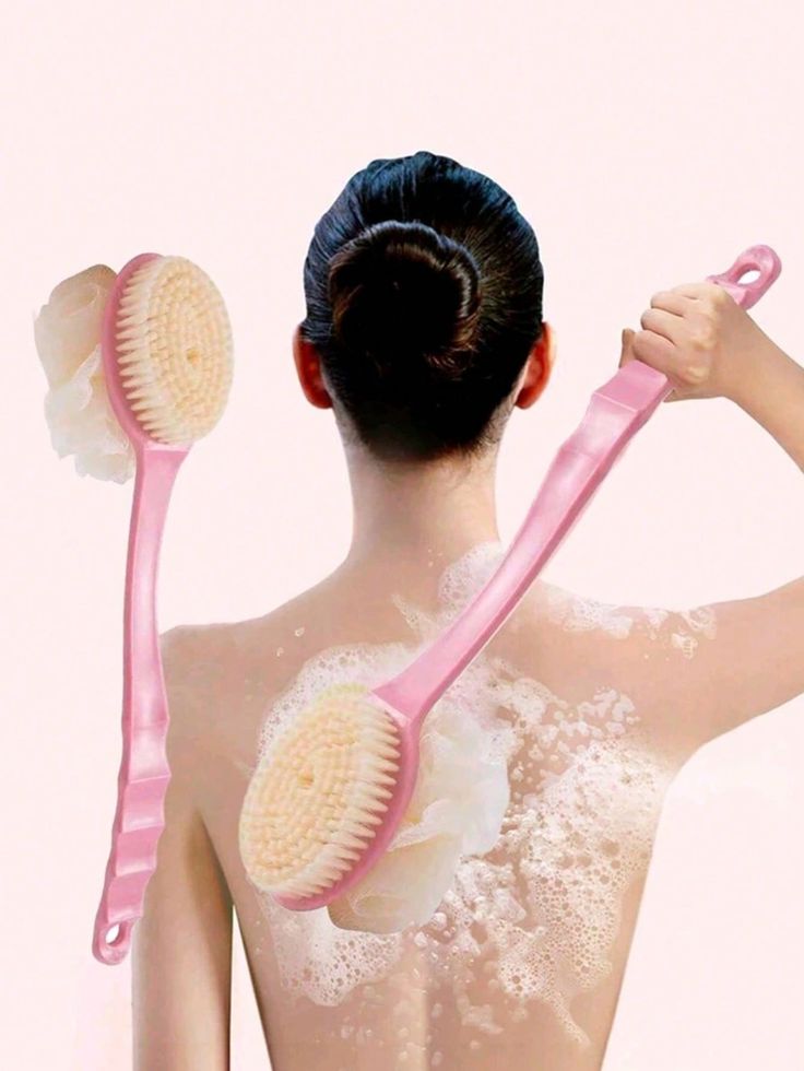 Brosse de bain à long manche – Pour dos et corps