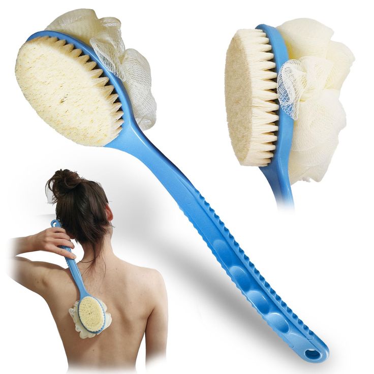 Brosse de bain à long manche – Pour dos et corps