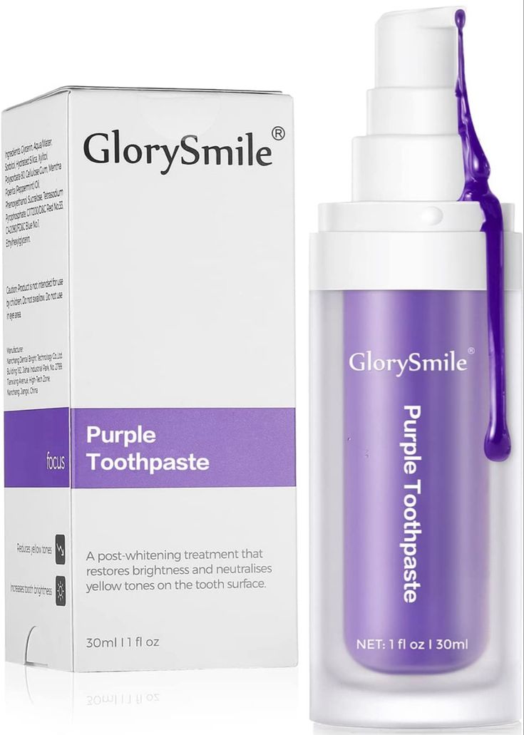 GlorySmile™ – Dentifrice Violet Blanchissant Instantané