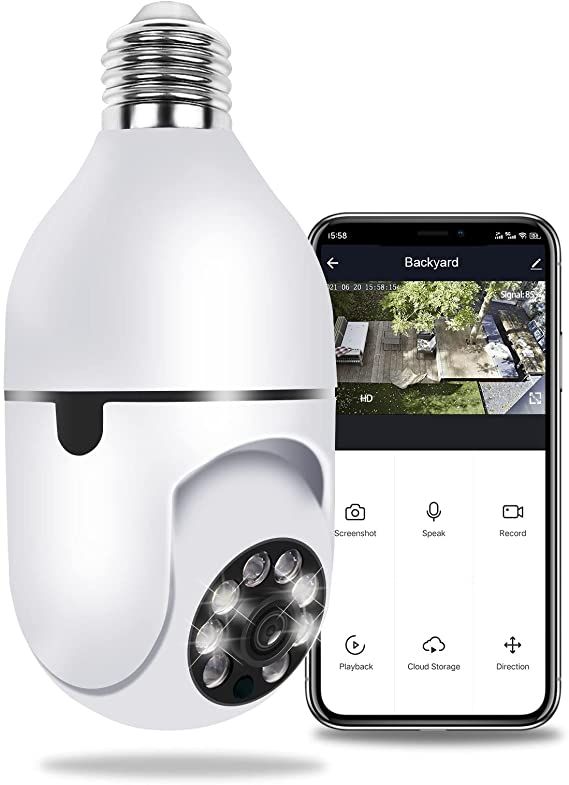 Caméra Ampoule Intelligente 360°HD